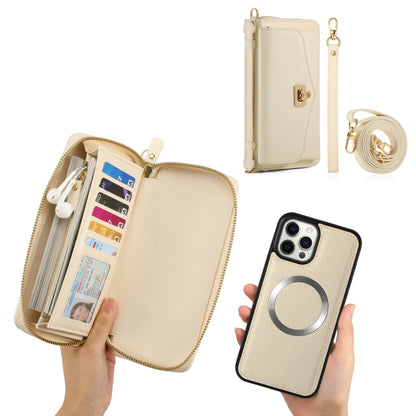 MagSafe Crossbody Multi-functional Zipper Wallet Litchi Leather Phone Case, For iPhone 12 Pro Max, For iPhone 12 Pro Apple Accessories engmag4478 More iPhone Cases - APEXEL INDIA - Mobile Lens - Mobile Camera Lens - Cellphone Accessories - Phone Lens - Smartphone Lens
