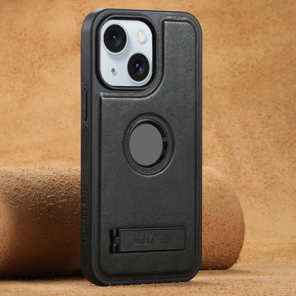 Suteni G2 Magsafe Oil Wax Leather Back Phone Case with Holder, For iPhone 16 Pro Max, For iPhone 16 Pro, For iPhone 16 Plus, For iPhone 16, For iPhone 15 Pro Max, For iPhone 15 Pro, For iPhone 15 Plus, For iPhone 15 Apple Accessories engsut4545 iPhone 16 Pro Max - Suteni - Mobile Lens - Mobile Camera Lens - Cellphone Accessories - Phone Lens - Smartphone Lens