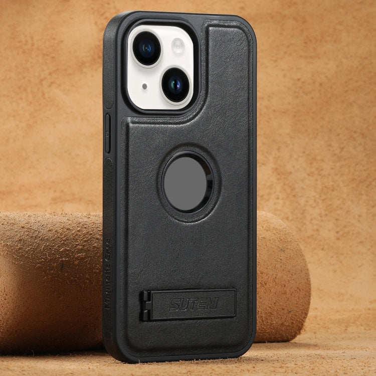 Suteni G2 Magsafe Oil Wax Leather Back Phone Case with Holder, For iPhone 14 Plus, For iPhone 14, For iPhone 14 Pro, For iPhone 14 Pro Max, For iPhone 13 Pro Max, For iPhone 13 Pro, For iPhone 13, For iPhone 12 Apple Accessories engsut4521 iPhone 14 Plus - Suteni - Mobile Lens - Mobile Camera Lens - Cellphone Accessories - Phone Lens - Smartphone Lens
