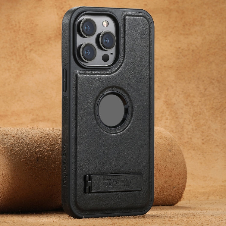 Suteni G2 Magsafe Oil Wax Leather Back Phone Case with Holder, For iPhone 14 Plus, For iPhone 14, For iPhone 14 Pro, For iPhone 14 Pro Max, For iPhone 13 Pro Max, For iPhone 13 Pro, For iPhone 13, For iPhone 12 Apple Accessories engsut4521 iPhone 14 Plus - Suteni - Mobile Lens - Mobile Camera Lens - Cellphone Accessories - Phone Lens - Smartphone Lens