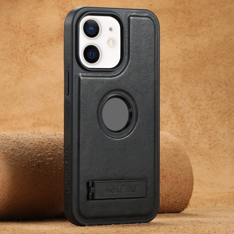 Suteni G2 Magsafe Oil Wax Leather Back Phone Case with Holder, For iPhone 14 Plus, For iPhone 14, For iPhone 14 Pro, For iPhone 14 Pro Max, For iPhone 13 Pro Max, For iPhone 13 Pro, For iPhone 13, For iPhone 12 Apple Accessories engsut4521 iPhone 14 Plus - Suteni - Mobile Lens - Mobile Camera Lens - Cellphone Accessories - Phone Lens - Smartphone Lens