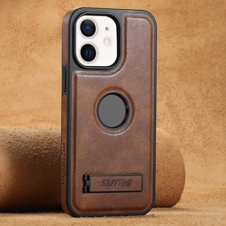 Suteni G2 Magsafe Oil Wax Leather Back Phone Case with Holder, For iPhone 14 Plus, For iPhone 14, For iPhone 14 Pro, For iPhone 14 Pro Max, For iPhone 13 Pro Max, For iPhone 13 Pro, For iPhone 13, For iPhone 12 Apple Accessories engsut4521 iPhone 14 Plus - Suteni - Mobile Lens - Mobile Camera Lens - Cellphone Accessories - Phone Lens - Smartphone Lens