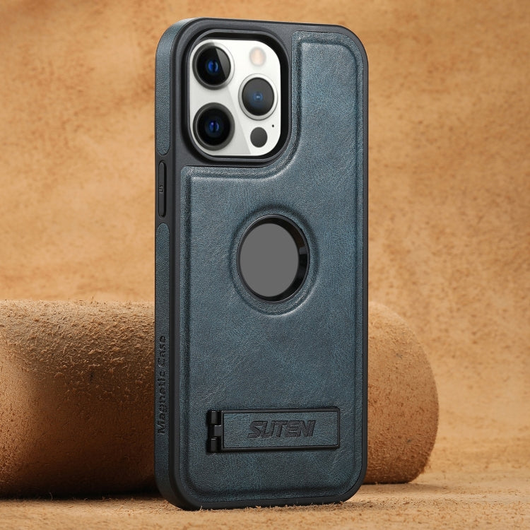 Suteni G2 Magsafe Oil Wax Leather Back Phone Case with Holder, For iPhone 12 Pro Max, For iPhone 12 Pro Apple Accessories engsut4546 More iPhone Cases - Suteni - Mobile Lens - Mobile Camera Lens - Cellphone Accessories - Phone Lens - Smartphone Lens