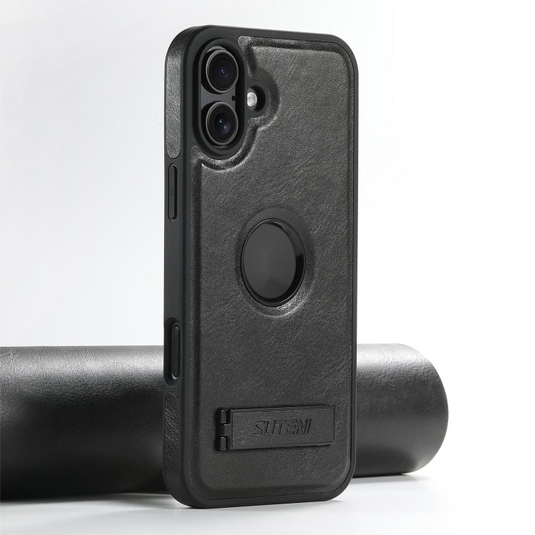 Suteni G2 Magsafe Oil Wax Leather Back Phone Case with Holder, For iPhone 16 Pro Max, For iPhone 16 Pro, For iPhone 16 Plus, For iPhone 16, For iPhone 15 Pro Max, For iPhone 15 Pro, For iPhone 15 Plus, For iPhone 15 Apple Accessories engsut4545 iPhone 16 Pro Max - Suteni - Mobile Lens - Mobile Camera Lens - Cellphone Accessories - Phone Lens - Smartphone Lens
