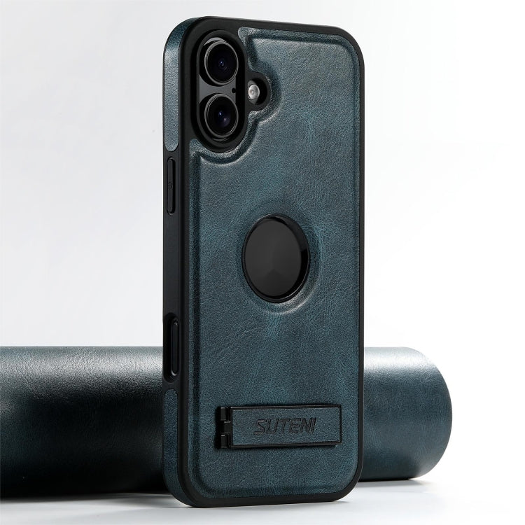 Suteni G2 Magsafe Oil Wax Leather Back Phone Case with Holder, For iPhone 16 Pro Max, For iPhone 16 Pro, For iPhone 16 Plus, For iPhone 16, For iPhone 15 Pro Max, For iPhone 15 Pro, For iPhone 15 Plus, For iPhone 15 Apple Accessories engsut4545 iPhone 16 Pro Max - Suteni - Mobile Lens - Mobile Camera Lens - Cellphone Accessories - Phone Lens - Smartphone Lens