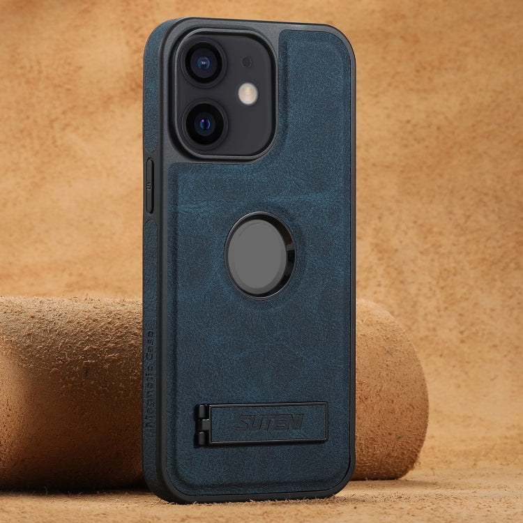 Suteni G2 Magsafe Litchi Texture Leather Back Phone Case with Holder, For iPhone 14 Plus, For iPhone 14, For iPhone 14 Pro, For iPhone 14 Pro Max, For iPhone 13 Pro Max, For iPhone 13 Pro, For iPhone 13, For iPhone 12 Apple Accessories engsut4547 iPhone 14 Plus - Suteni - Mobile Lens - Mobile Camera Lens - Cellphone Accessories - Phone Lens - Smartphone Lens