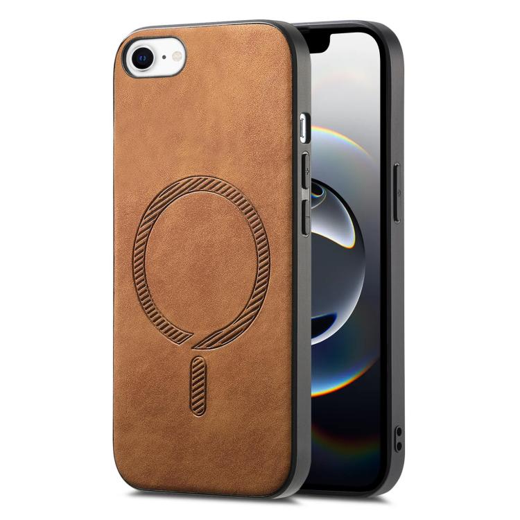 Solid Color Retro Magsafe PU Back Cover Phone Case, For iPhone 16e, For iPhone 16 Pro Max, For iPhone 16 Pro Apple Accessories engsol4524 iPhone 16e - APEXEL INDIA - Mobile Lens - Mobile Camera Lens - Cellphone Accessories - Phone Lens - Smartphone Lens