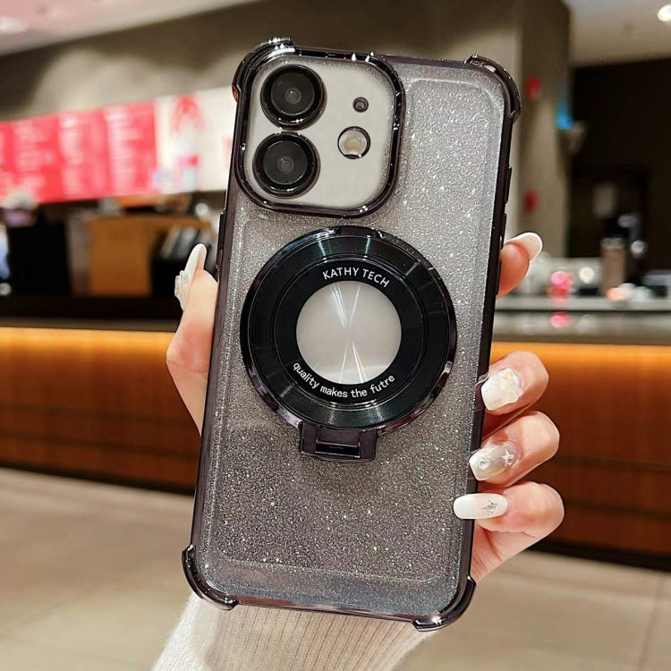Invisible Holder Gradient Glitter Magsafe Phone Case, For iPhone 11, For iPhone 11 Pro Apple Accessories enginv4566 More iPhone Cases - APEXEL INDIA - Mobile Lens - Mobile Camera Lens - Cellphone Accessories - Phone Lens - Smartphone Lens
