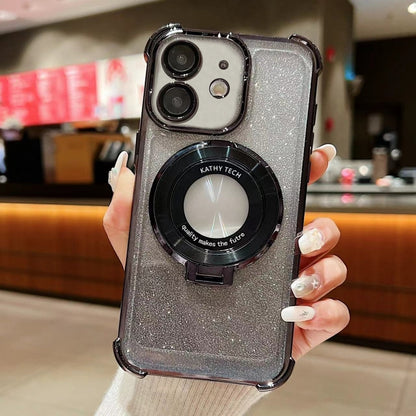 Invisible Holder Gradient Glitter Magsafe Phone Case, For iPhone 11, For iPhone 11 Pro Apple Accessories enginv4566 More iPhone Cases - APEXEL INDIA - Mobile Lens - Mobile Camera Lens - Cellphone Accessories - Phone Lens - Smartphone Lens