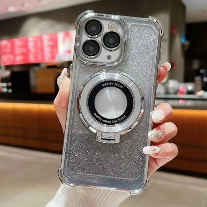 Invisible Holder Gradient Glitter Magsafe Phone Case, For iPhone 11, For iPhone 11 Pro Apple Accessories enginv4566 More iPhone Cases - APEXEL INDIA - Mobile Lens - Mobile Camera Lens - Cellphone Accessories - Phone Lens - Smartphone Lens