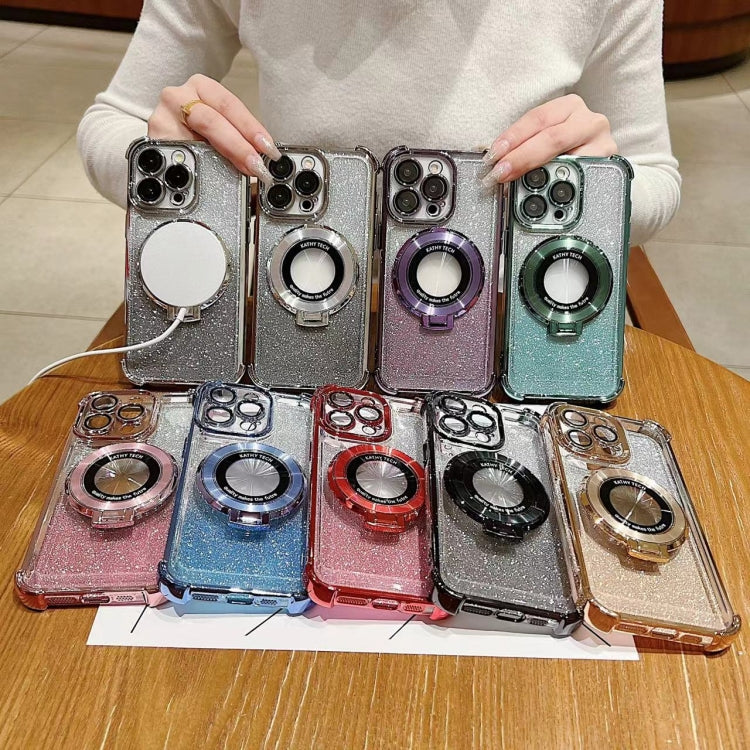 Invisible Holder Gradient Glitter Magsafe Phone Case, For iPhone 11, For iPhone 11 Pro Apple Accessories enginv4566 More iPhone Cases - APEXEL INDIA - Mobile Lens - Mobile Camera Lens - Cellphone Accessories - Phone Lens - Smartphone Lens