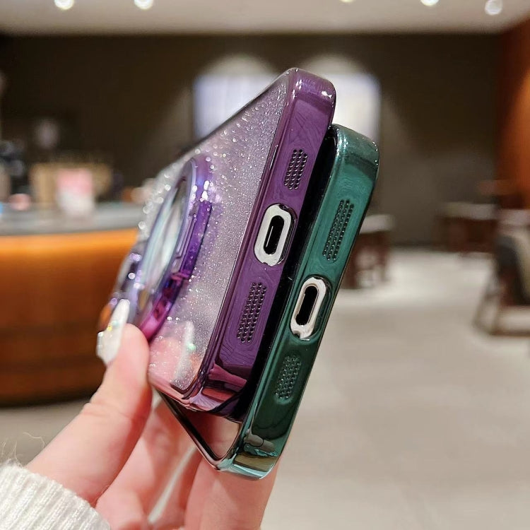 Electroplated Holder Gradient Glitter MagSafe Phone Case, For iPhone 16 Pro Max, For iPhone 16 Pro, For iPhone 16 Plus, For iPhone 16 Apple Accessories engele4585 iPhone 16 Pro Max - APEXEL INDIA - Mobile Lens - Mobile Camera Lens - Cellphone Accessories - Phone Lens - Smartphone Lens