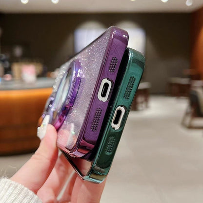 Electroplated Holder Gradient Glitter MagSafe Phone Case, For iPhone 12, For iPhone 12 Pro Max, For iPhone 12 Pro, For iPhone 12 mini Apple Accessories engele4588 More iPhone Cases - APEXEL INDIA - Mobile Lens - Mobile Camera Lens - Cellphone Accessories - Phone Lens - Smartphone Lens