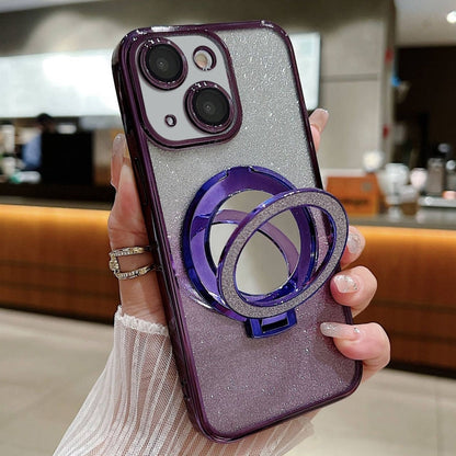 Plated Mirror Holder Gradient Glitter MagSafe Phone Case, For iPhone 15 Plus, For iPhone 15, For iPhone 14 Plus Apple Accessories engpla4577 iPhone 15 Plus - APEXEL INDIA - Mobile Lens - Mobile Camera Lens - Cellphone Accessories - Phone Lens - Smartphone Lens