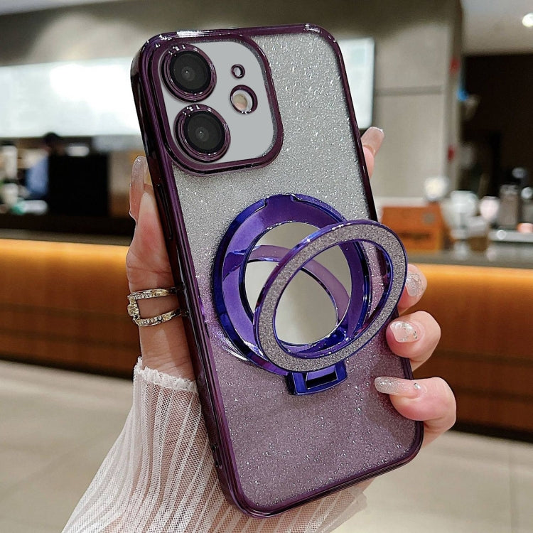 Plated Mirror Holder Gradient Glitter MagSafe Phone Case, For iPhone 12 Pro, For iPhone 12 mini, For iPhone 11 Pro Max Apple Accessories engpla4581 More iPhone Cases - APEXEL INDIA - Mobile Lens - Mobile Camera Lens - Cellphone Accessories - Phone Lens - Smartphone Lens