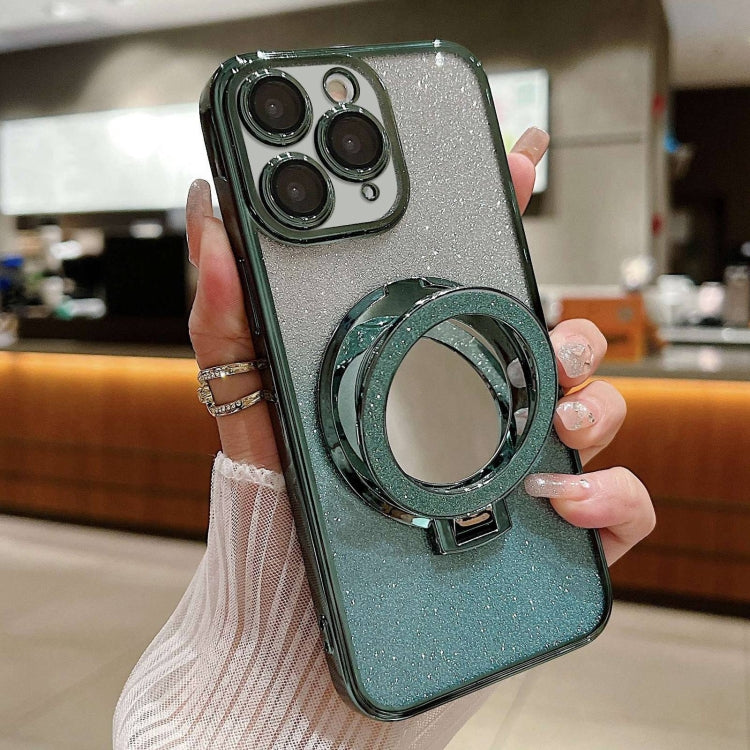 Plated Mirror Holder Gradient Glitter MagSafe Phone Case, For iPhone 12 Pro, For iPhone 12 mini, For iPhone 11 Pro Max Apple Accessories engpla4581 More iPhone Cases - APEXEL INDIA - Mobile Lens - Mobile Camera Lens - Cellphone Accessories - Phone Lens - Smartphone Lens