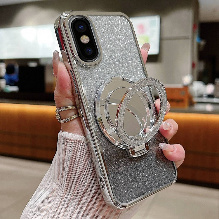 Plated Mirror Holder Gradient Glitter MagSafe Phone Case, For iPhone XS Max, For iPhone 7 / 8 / SE 2022, For iPhone X / XS Apple Accessories engpla4601 More iPhone Cases - APEXEL INDIA - Mobile Lens - Mobile Camera Lens - Cellphone Accessories - Phone Lens - Smartphone Lens