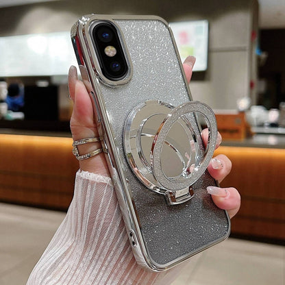 Plated Mirror Holder Gradient Glitter MagSafe Phone Case, For iPhone XS Max, For iPhone 7 / 8 / SE 2022, For iPhone X / XS Apple Accessories engpla4601 More iPhone Cases - APEXEL INDIA - Mobile Lens - Mobile Camera Lens - Cellphone Accessories - Phone Lens - Smartphone Lens
