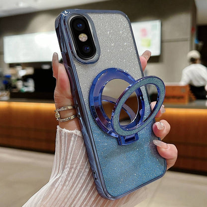 Plated Mirror Holder Gradient Glitter MagSafe Phone Case, For iPhone XS Max, For iPhone 7 / 8 / SE 2022, For iPhone X / XS Apple Accessories engpla4601 More iPhone Cases - APEXEL INDIA - Mobile Lens - Mobile Camera Lens - Cellphone Accessories - Phone Lens - Smartphone Lens