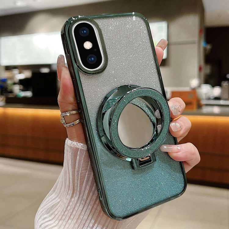 Plated Mirror Holder Gradient Glitter MagSafe Phone Case, For iPhone XS Max, For iPhone 7 / 8 / SE 2022, For iPhone X / XS Apple Accessories engpla4601 More iPhone Cases - APEXEL INDIA - Mobile Lens - Mobile Camera Lens - Cellphone Accessories - Phone Lens - Smartphone Lens