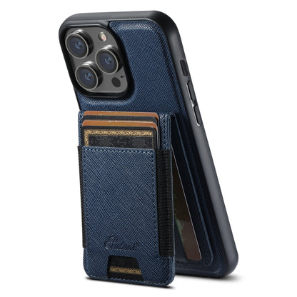 Suteni H17 Cross Grain Leather MagSafe Detachable Wallet Phone Case, For iPhone 12 Pro