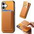 Retro Magsafe Card Bag PU Back Cover Phone Case, For iPhone 16 Plus, For iPhone 16 Apple Accessories engret4829 iPhone 16 Plus - APEXEL INDIA - Mobile Lens - Mobile Camera Lens - Cellphone Accessories - Phone Lens - Smartphone Lens