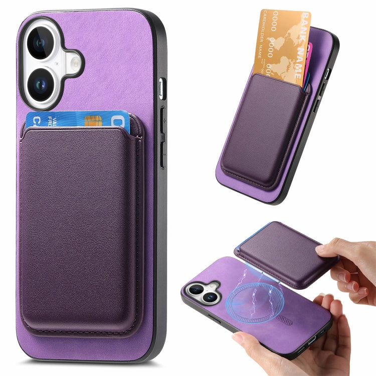 Retro Magsafe Card Bag PU Back Cover Phone Case, For iPhone 16 Plus, For iPhone 16 Apple Accessories engret4829 iPhone 16 Plus - APEXEL INDIA - Mobile Lens - Mobile Camera Lens - Cellphone Accessories - Phone Lens - Smartphone Lens