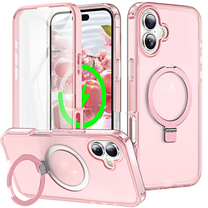 Frosted Skin Feel MagSafe Holder 360 Full Body Phone Case, For iPhone 16 Pro Max, For iPhone 16 Pro, For iPhone 16 Plus, For iPhone 16 Apple Accessories engfro4857 iPhone 16 Pro Max - APEXEL INDIA - Mobile Lens - Mobile Camera Lens - Cellphone Accessories - Phone Lens - Smartphone Lens