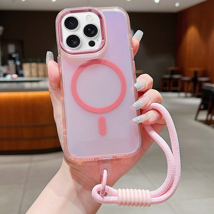 Bright Shadow Magsafe Discoloration Phone Case with Wrist Strap, For iPhone 16 Pro Max, For iPhone 16 Pro, For iPhone 16 Plus, For iPhone 16 Apple Accessories engbri4877 iPhone 16 Pro Max - APEXEL INDIA - Mobile Lens - Mobile Camera Lens - Cellphone Accessories - Phone Lens - Smartphone Lens