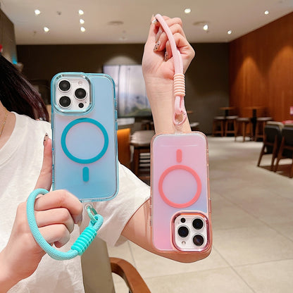 Bright Shadow Magsafe Discoloration Phone Case with Wrist Strap, For iPhone 12 Pro, For iPhone 11 Pro Max, For iPhone 11 Apple Accessories engbri5626 More iPhone Cases - APEXEL INDIA - Mobile Lens - Mobile Camera Lens - Cellphone Accessories - Phone Lens - Smartphone Lens