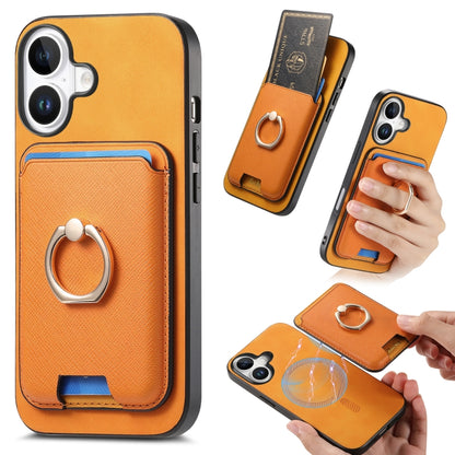 Retro Cross Leather Card Bag MagSafe Phone Case, For iPhone 16, For iPhone 15 Pro Max, For iPhone 15 Pro Apple Accessories engret4884 iPhone 16 - APEXEL INDIA - Mobile Lens - Mobile Camera Lens - Cellphone Accessories - Phone Lens - Smartphone Lens