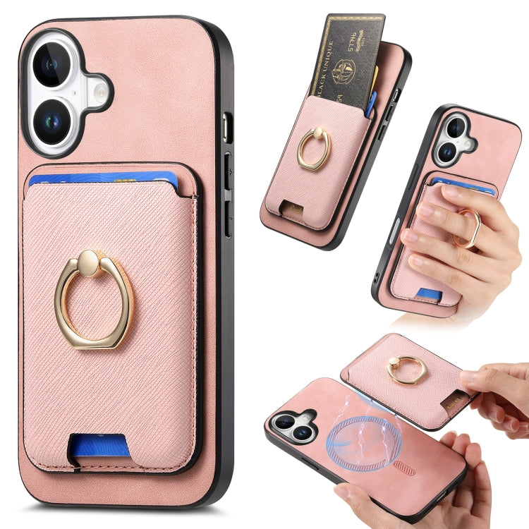 Retro Cross Leather Card Bag MagSafe Phone Case, For iPhone 16, For iPhone 15 Pro Max, For iPhone 15 Pro Apple Accessories engret4884 iPhone 16 - APEXEL INDIA - Mobile Lens - Mobile Camera Lens - Cellphone Accessories - Phone Lens - Smartphone Lens