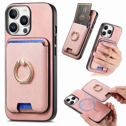 Retro Cross Leather Card Bag MagSafe Phone Case, For iPhone 16, For iPhone 15 Pro Max, For iPhone 15 Pro Apple Accessories engret4884 iPhone 16 - APEXEL INDIA - Mobile Lens - Mobile Camera Lens - Cellphone Accessories - Phone Lens - Smartphone Lens