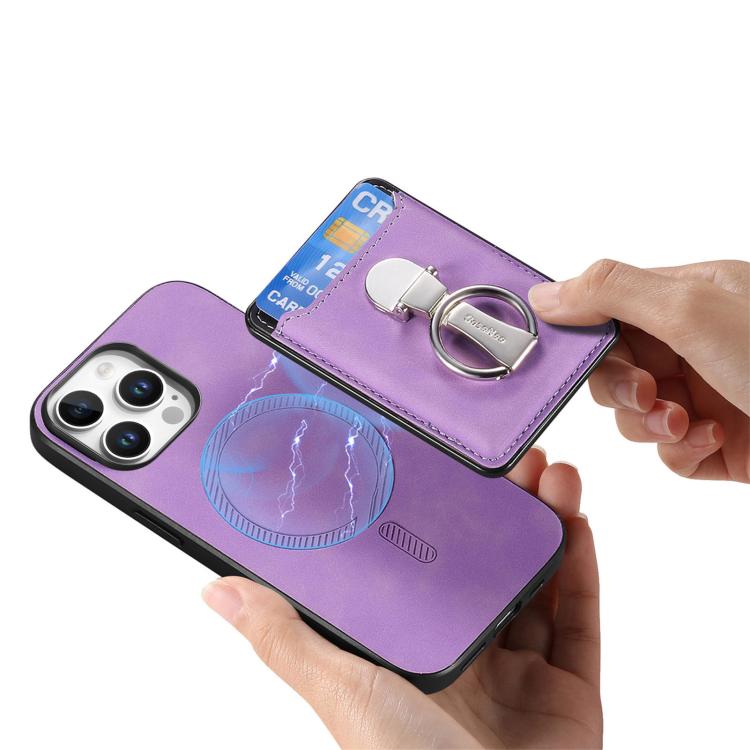 Retro Folding Ring Holder Card Bag MagSafe Phone Case, For iPhone 15 Plus, For iPhone 15, For iPhone 14 Plus Apple Accessories engret4896 iPhone 15 Plus - APEXEL INDIA - Mobile Lens - Mobile Camera Lens - Cellphone Accessories - Phone Lens - Smartphone Lens