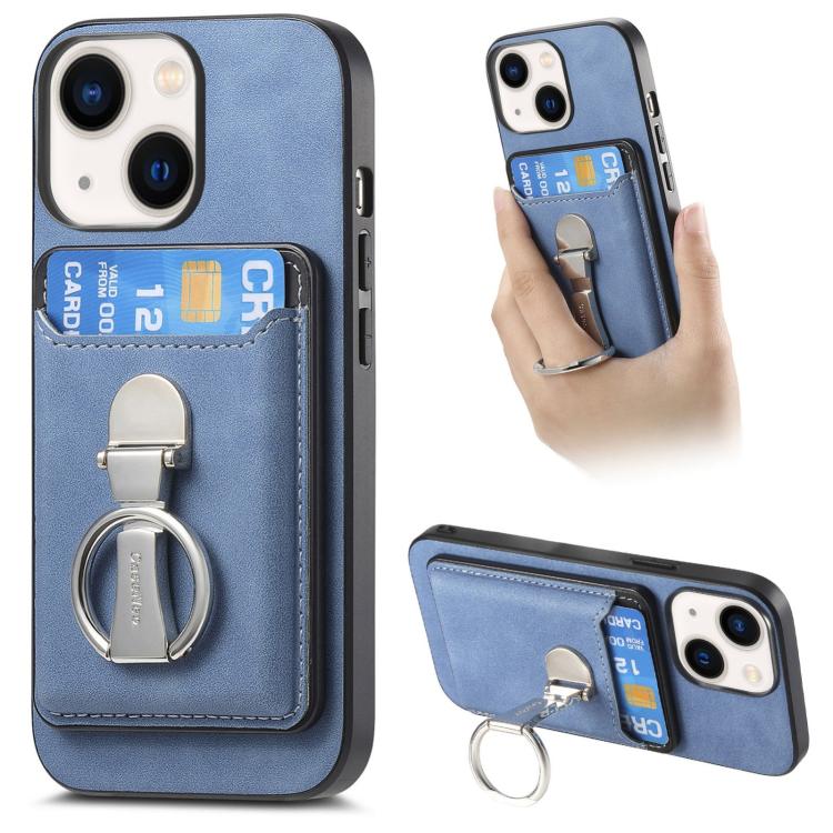 Retro Folding Ring Holder Card Bag MagSafe Phone Case, For iPhone 15 Plus, For iPhone 15, For iPhone 14 Plus Apple Accessories engret4896 iPhone 15 Plus - APEXEL INDIA - Mobile Lens - Mobile Camera Lens - Cellphone Accessories - Phone Lens - Smartphone Lens