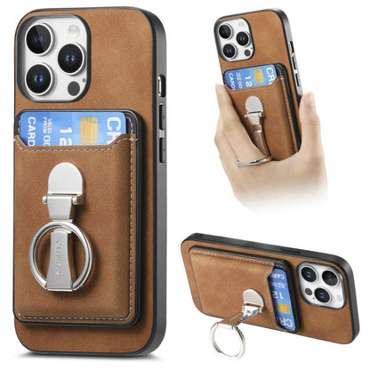 Retro Folding Ring Holder Card Bag MagSafe Phone Case, For iPhone 14, For iPhone 14 Pro, For iPhone 14 Pro Max Apple Accessories engret4897 iPhone 14 - APEXEL INDIA - Mobile Lens - Mobile Camera Lens - Cellphone Accessories - Phone Lens - Smartphone Lens