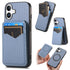 Carbon Fiber MagSafe Vertical Flip Card Bag Phone Case, For iPhone 16 Apple Accessories engcar4900 iPhone 16 - APEXEL INDIA - Mobile Lens - Mobile Camera Lens - Cellphone Accessories - Phone Lens - Smartphone Lens