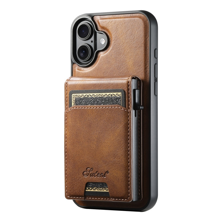 Suteni H19 Oil Wax 2-in-1 MagSafe Removable Card Box Back Phone Case, For iPhone 16e, For iPhone 16 Pro Max, For iPhone 16 Pro, For iPhone 16 Plus, For iPhone 16, For iPhone 15 Pro Max, For iPhone 15 Pro, For iPhone 15 Plus, For iPhone 15��������������... Apple Accessories engsut4941 iPhone 16e - Suteni - Mobile Lens - Mobile Camera Lens - Cellphone Accessories - Phone Lens - Smartphone Lens