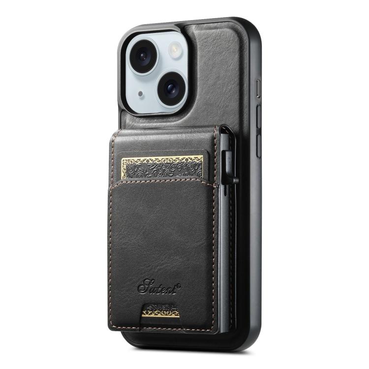 Suteni H19 Oil Wax 2-in-1 MagSafe Removable Card Box Back Phone Case, For iPhone 16e, For iPhone 16 Pro Max, For iPhone 16 Pro, For iPhone 16 Plus, For iPhone 16, For iPhone 15 Pro Max, For iPhone 15 Pro, For iPhone 15 Plus, For iPhone 15��������������... Apple Accessories engsut4941 iPhone 16e - Suteni - Mobile Lens - Mobile Camera Lens - Cellphone Accessories - Phone Lens - Smartphone Lens