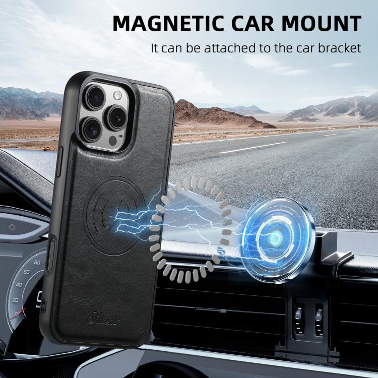 Suteni H19 Oil Wax 2-in-1 MagSafe Removable Card Box Back Phone Case, For iPhone 16e, For iPhone 16 Pro Max, For iPhone 16 Pro, For iPhone 16 Plus, For iPhone 16, For iPhone 15 Pro Max, For iPhone 15 Pro, For iPhone 15 Plus, For iPhone 15��������������... Apple Accessories engsut4941 iPhone 16e - Suteni - Mobile Lens - Mobile Camera Lens - Cellphone Accessories - Phone Lens - Smartphone Lens