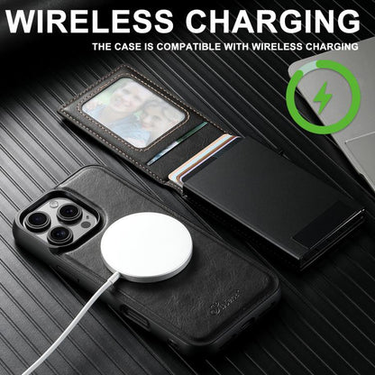 Suteni H19 Oil Wax 2-in-1 MagSafe Removable Card Box Back Phone Case, For iPhone 16e, For iPhone 16 Pro Max, For iPhone 16 Pro, For iPhone 16 Plus, For iPhone 16, For iPhone 15 Pro Max, For iPhone 15 Pro, For iPhone 15 Plus, For iPhone 15��������������... Apple Accessories engsut4941 iPhone 16e - Suteni - Mobile Lens - Mobile Camera Lens - Cellphone Accessories - Phone Lens - Smartphone Lens