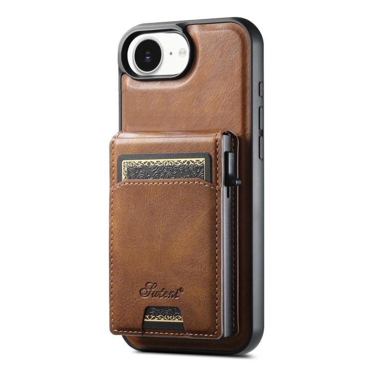 Suteni H19 Oil Wax 2-in-1 MagSafe Removable Card Box Back Phone Case, For iPhone 16e, For iPhone 16 Pro Max, For iPhone 16 Pro, For iPhone 16 Plus, For iPhone 16, For iPhone 15 Pro Max, For iPhone 15 Pro, For iPhone 15 Plus, For iPhone 15��������������... Apple Accessories engsut4941 iPhone 16e - Suteni - Mobile Lens - Mobile Camera Lens - Cellphone Accessories - Phone Lens - Smartphone Lens