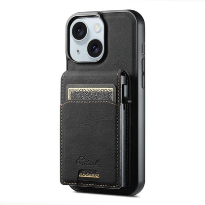 Suteni H19 Litchi Grain 2-in-1 MagSafe Removable Card Box Back Phone Case Apple Accessories engsut5725 iPhone 15 iPhone 15 Cases Suteni - Suteni - Mobile Lens - Mobile Camera Lens - Cellphone Accessories - Phone Lens - Smartphone Lens