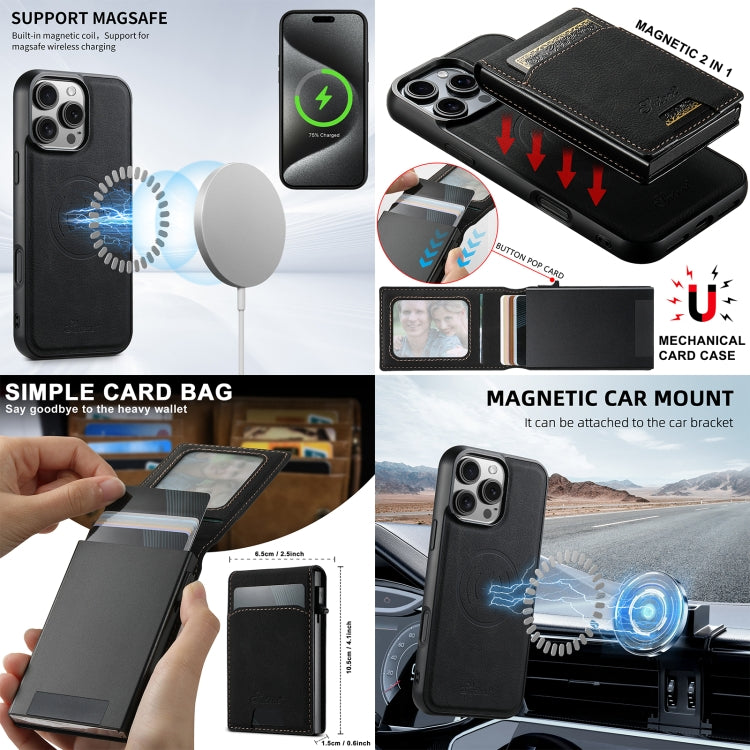 Suteni H19 Litchi Grain 2-in-1 MagSafe Removable Card Box Back Phone Case Apple Accessories engsut5725 iPhone 15 iPhone 15 Cases Suteni - Suteni - Mobile Lens - Mobile Camera Lens - Cellphone Accessories - Phone Lens - Smartphone Lens