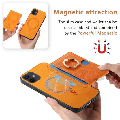 Retro Cross Leather Ring Side Insert Card Bag MagSafe Phone Case, For iPhone 13, For iPhone 12 Pro Max, For iPhone 11 Pro Max Apple Accessories engret5084 More iPhone Cases - APEXEL INDIA - Mobile Lens - Mobile Camera Lens - Cellphone Accessories - Phone Lens - Smartphone Lens