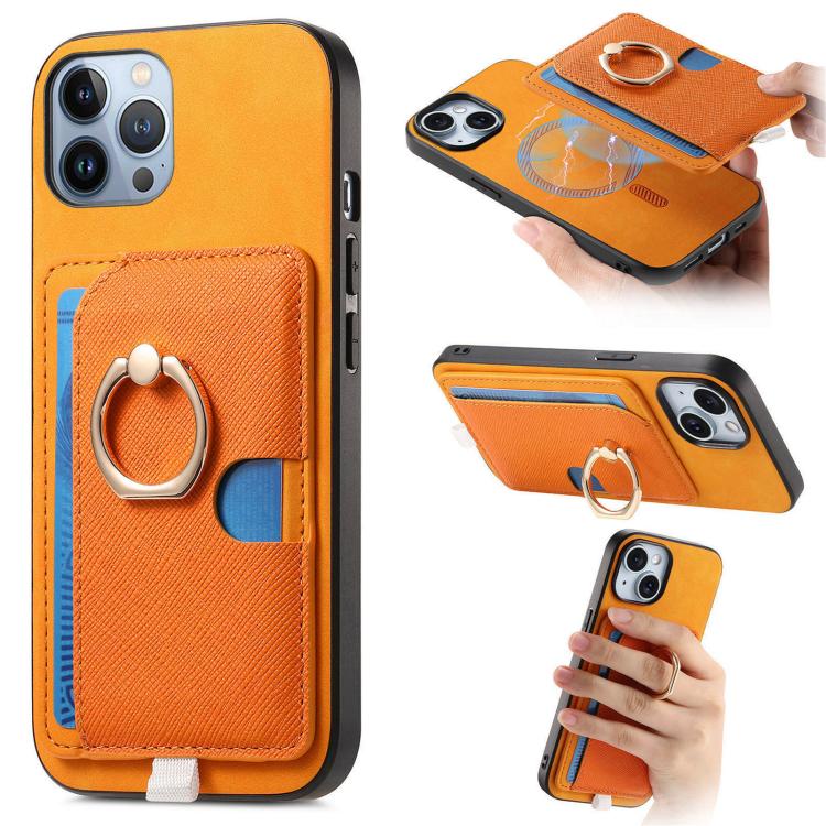 Retro Cross Leather Ring Side Insert Card Bag MagSafe Phone Case, For iPhone 13, For iPhone 12 Pro Max, For iPhone 11 Pro Max Apple Accessories engret5084 More iPhone Cases - APEXEL INDIA - Mobile Lens - Mobile Camera Lens - Cellphone Accessories - Phone Lens - Smartphone Lens