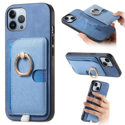 Retro Cross Leather Ring Side Insert Card Bag MagSafe Phone Case, For iPhone 13, For iPhone 12 Pro Max, For iPhone 11 Pro Max Apple Accessories engret5084 More iPhone Cases - APEXEL INDIA - Mobile Lens - Mobile Camera Lens - Cellphone Accessories - Phone Lens - Smartphone Lens