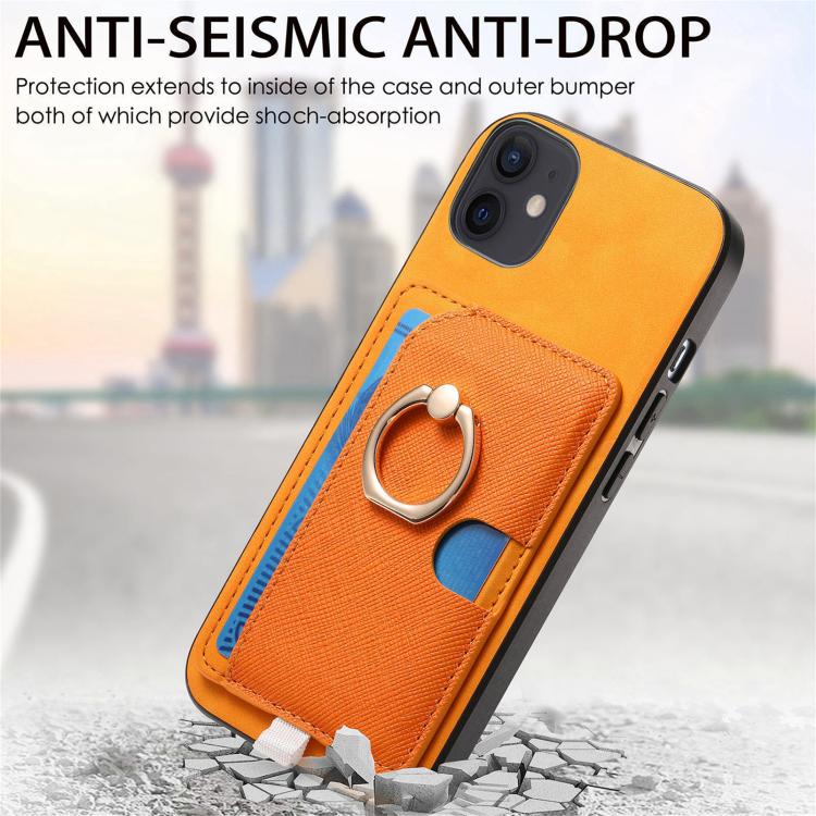 Retro Cross Leather Ring Side Insert Card Bag MagSafe Phone Case, For iPhone 11, For iPhone 11 Pro, For iPhone XR Apple Accessories engret5072 More iPhone Cases - APEXEL INDIA - Mobile Lens - Mobile Camera Lens - Cellphone Accessories - Phone Lens - Smartphone Lens