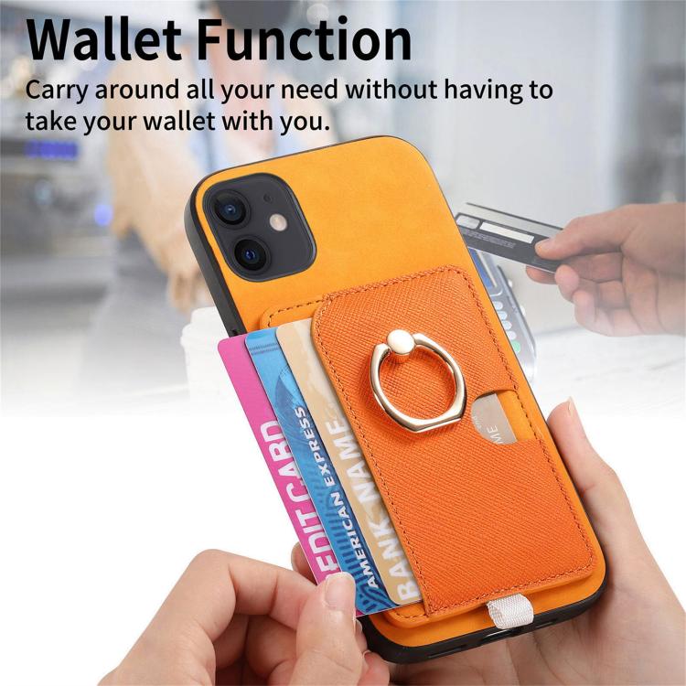 Retro Cross Leather Ring Side Insert Card Bag MagSafe Phone Case, For iPhone 11, For iPhone 11 Pro, For iPhone XR Apple Accessories engret5072 More iPhone Cases - APEXEL INDIA - Mobile Lens - Mobile Camera Lens - Cellphone Accessories - Phone Lens - Smartphone Lens