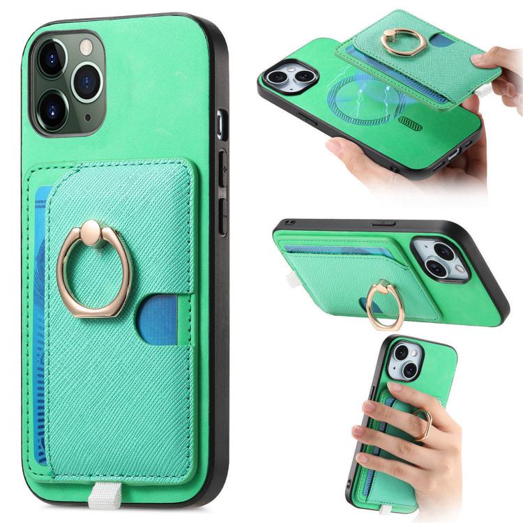 Retro Cross Leather Ring Side Insert Card Bag MagSafe Phone Case, For iPhone 11, For iPhone 11 Pro, For iPhone XR Apple Accessories engret5072 More iPhone Cases - APEXEL INDIA - Mobile Lens - Mobile Camera Lens - Cellphone Accessories - Phone Lens - Smartphone Lens